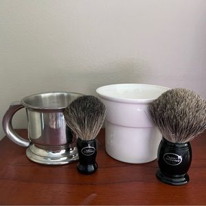 Art of Shaving Badger Brush and shaving soap dish